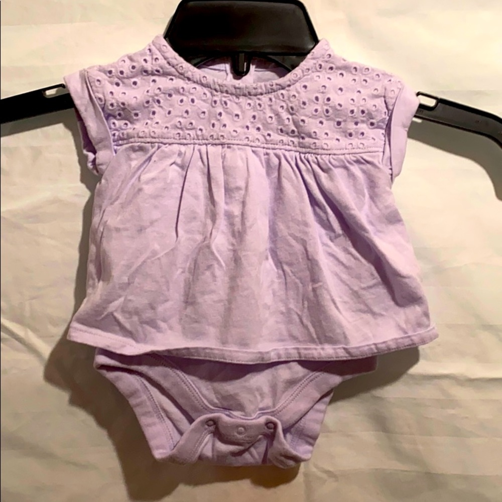 Girls Baby Gap 0-3 Months Lavender Onesie